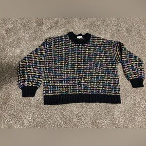 Love Riche Colorful Checkered Crewneck Sweater